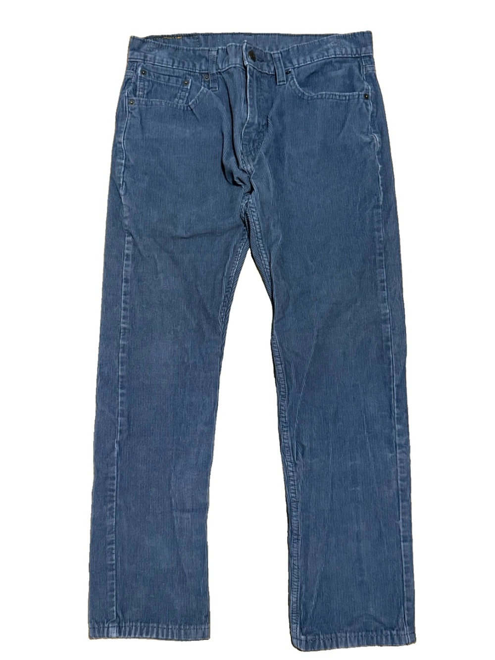 Levis 502 Tapered Corduroy Pants Mens 30 x 30 Gray Stretch Casual